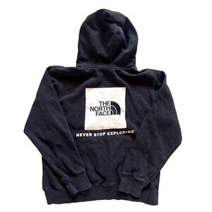 North Face Men's Black Pullover Hoodie Size Medium